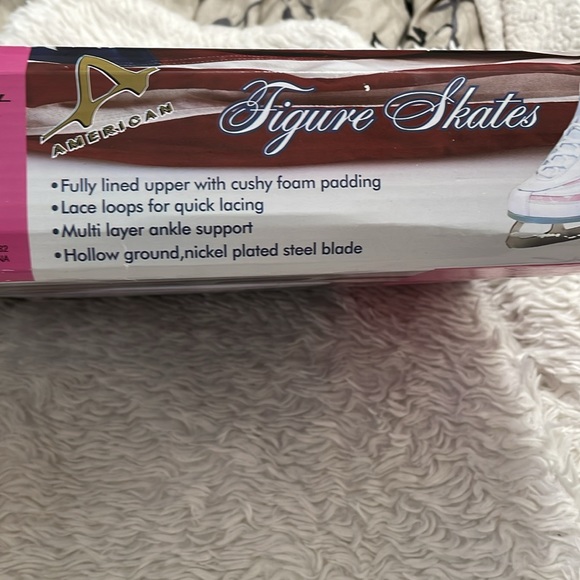 Figure Ice Skates Girls Size 12Y American Soft Boot white pink EC - Picture 5 of 7